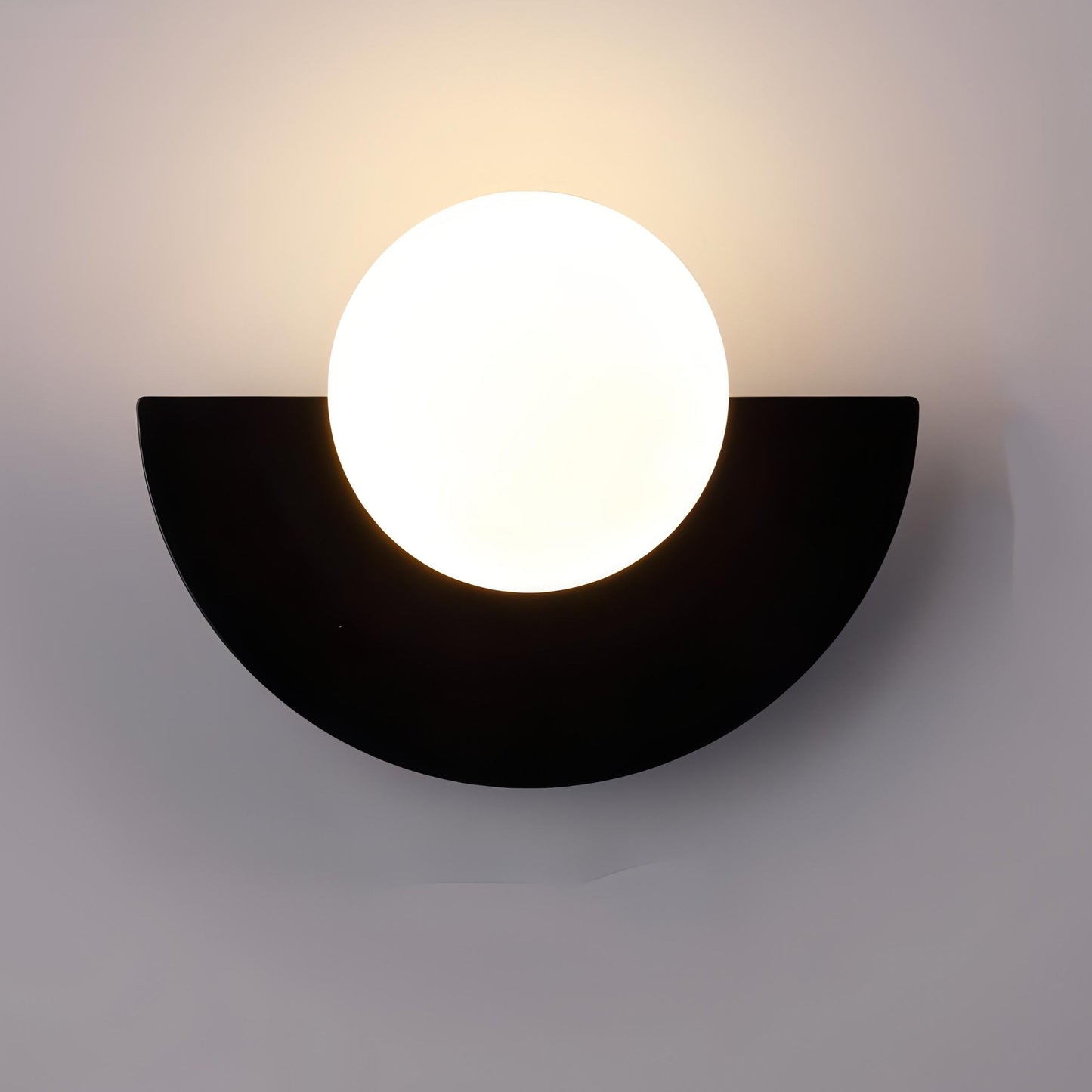 LED-vävägglampa i halvcirkelform, mid-century stil bild 10