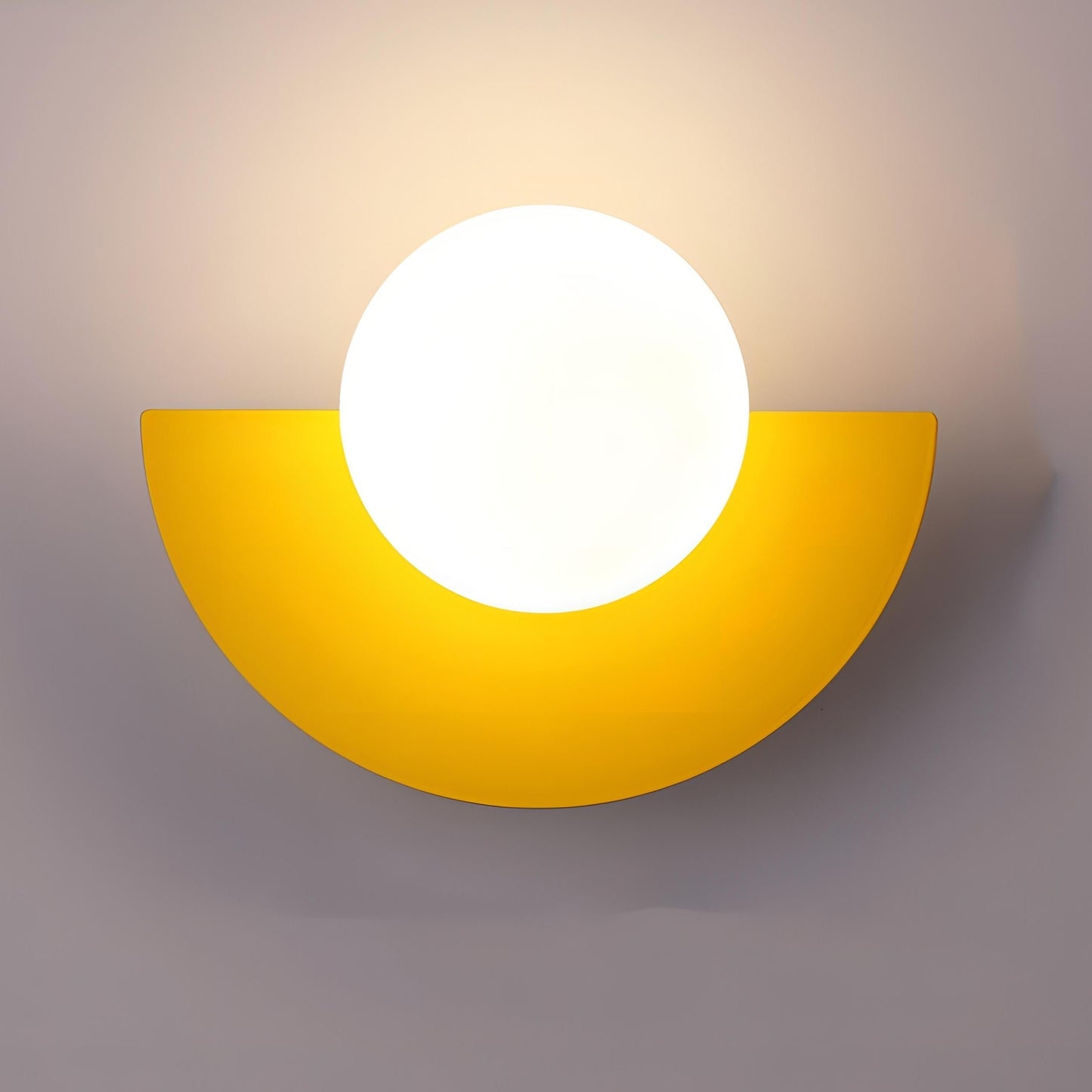 LED-vävägglampa i halvcirkelform, mid-century stil bild 5