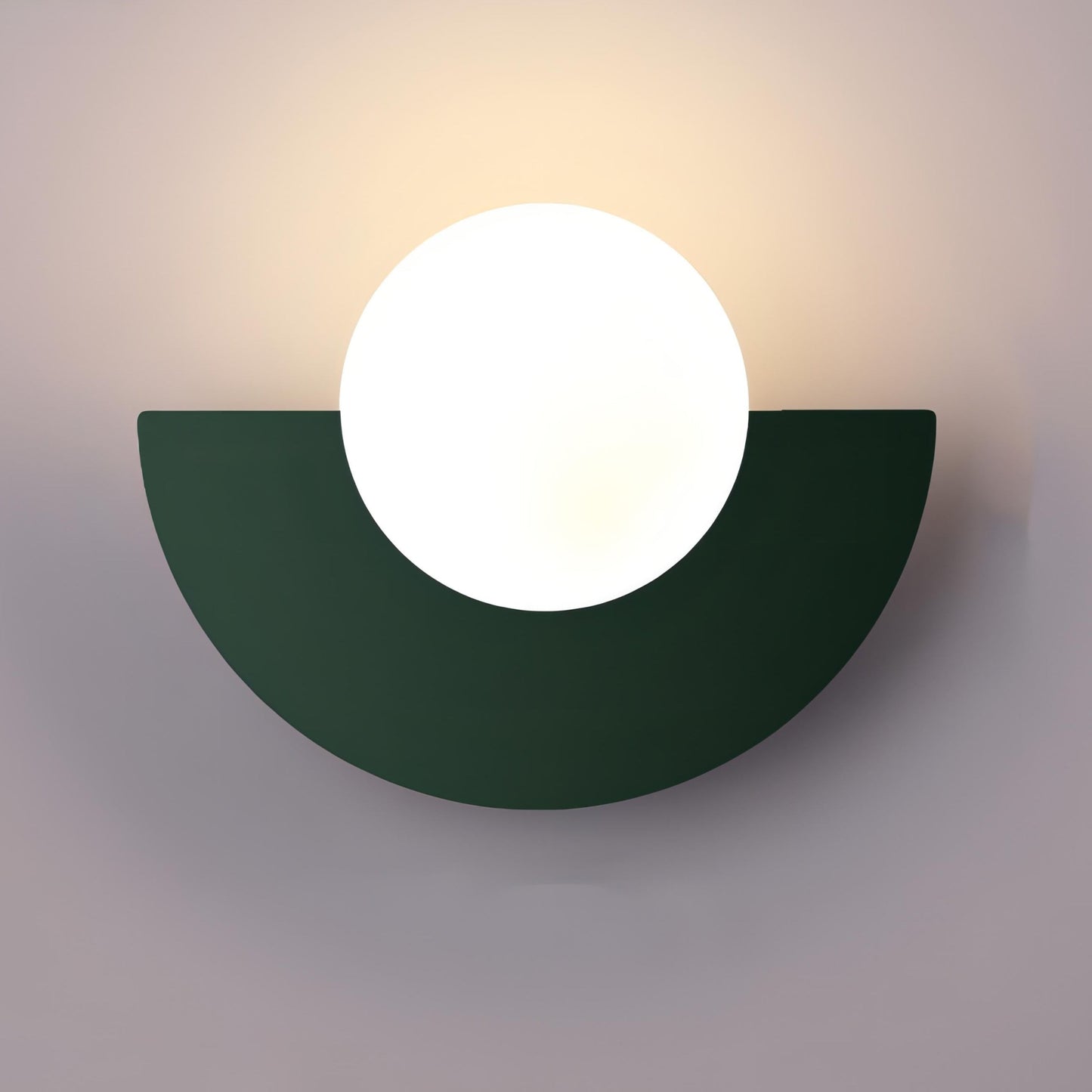 LED-vävägglampa i halvcirkelform, mid-century stil bild 8