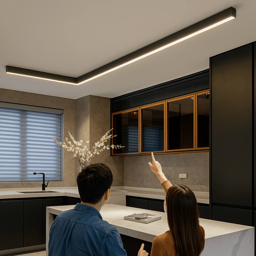 Minimalistisk modern linjär LED taklampa bild 3