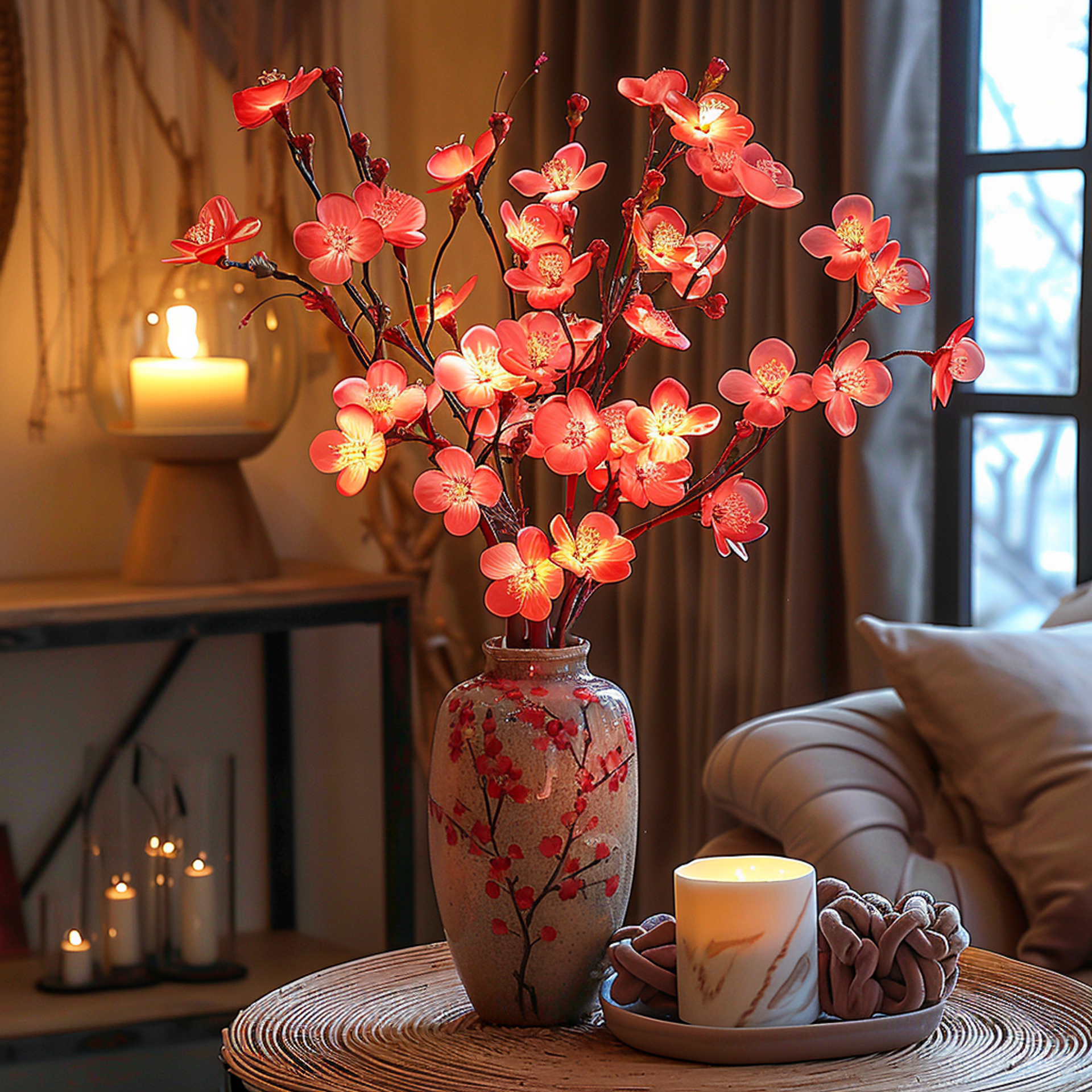 Minimalistisk LED-bordslampa med grenform bild 2