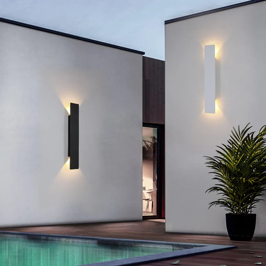 Minimalistisk modern LED-vävägglampa för utomhus bild 3
