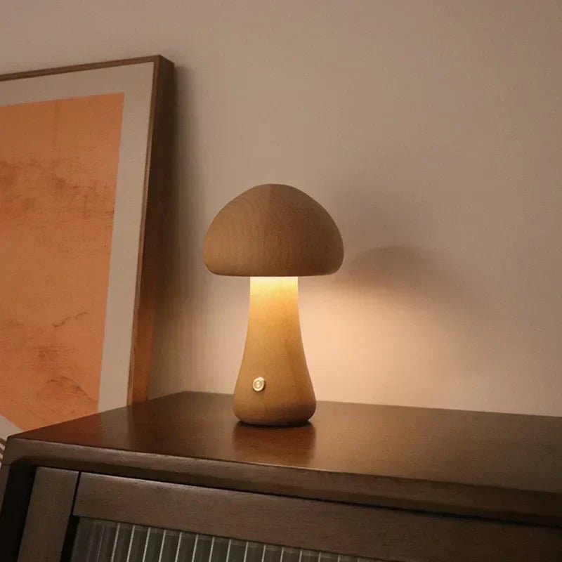 Minimalistisk svampformad bordslampa med touch bild 3