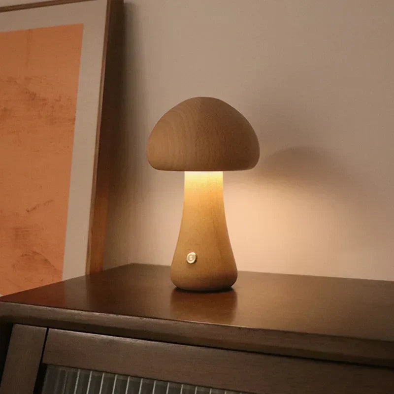 Minimalistisk svampformad bordslampa med touch bild 11