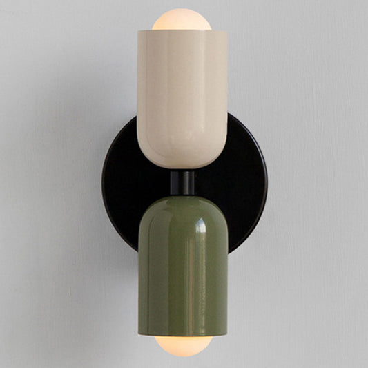 Modern nordisk dubbel vävägglampa bild 1