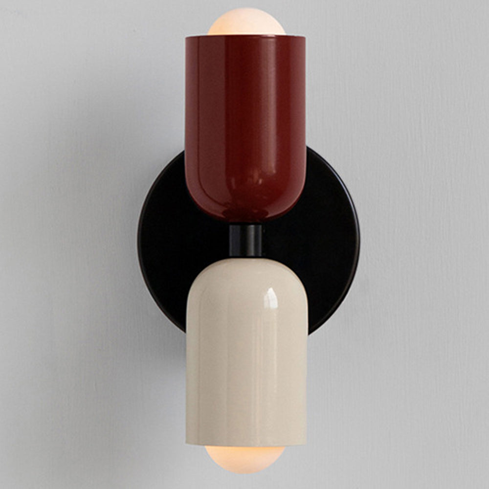 Modern nordisk dubbel vävägglampa bild 17