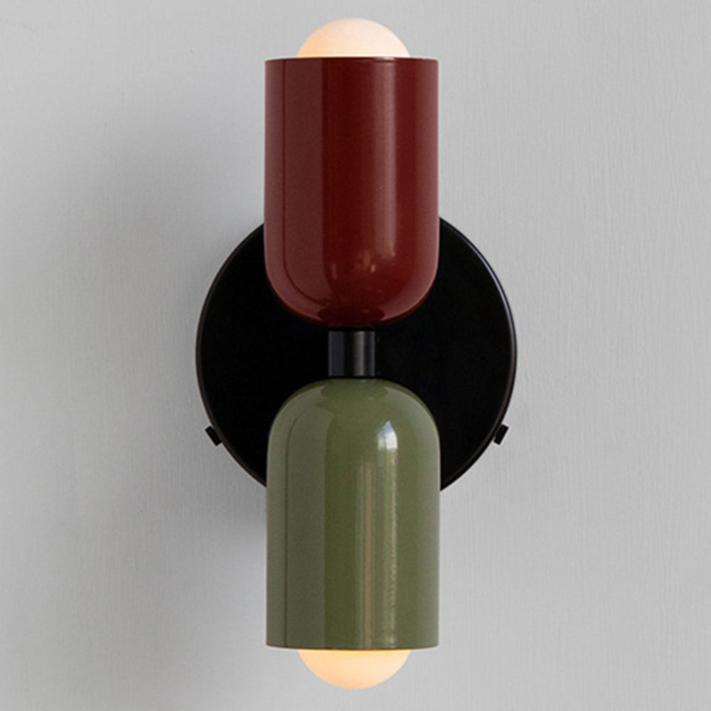 Modern nordisk dubbel vävägglampa bild 10
