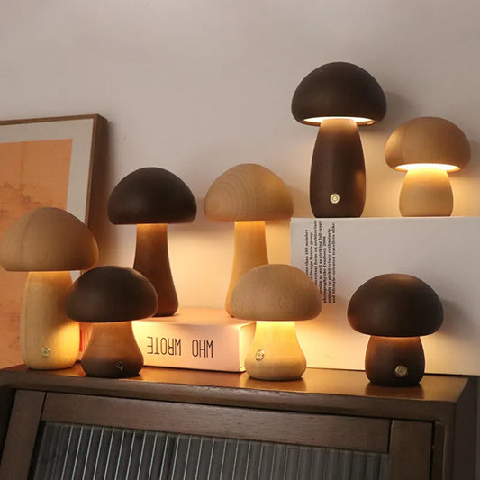 Minimalistisk svampformad bordslampa med touch bild 1