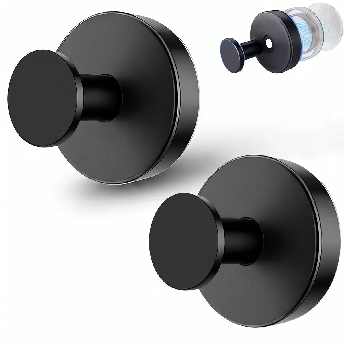 Duschkrokar med sugfäste – vrid och lås utan borrning, 2-pack