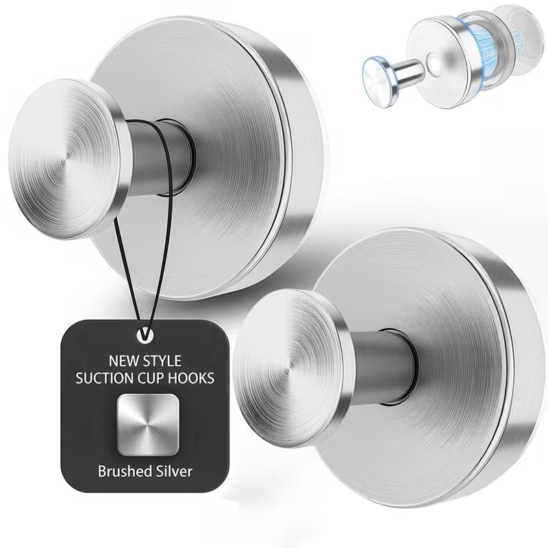 Duschkrokar med sugfäste – vrid och lås utan borrning, 2-pack