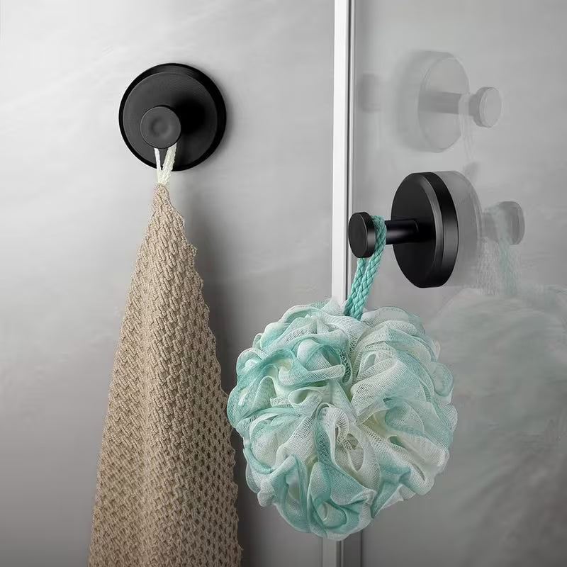 Duschkrokar med sugfäste – vrid och lås utan borrning, 2-pack