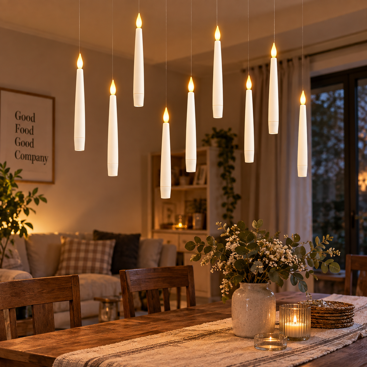 Svävande LED-ljus – Magiska Hängande Kronljus