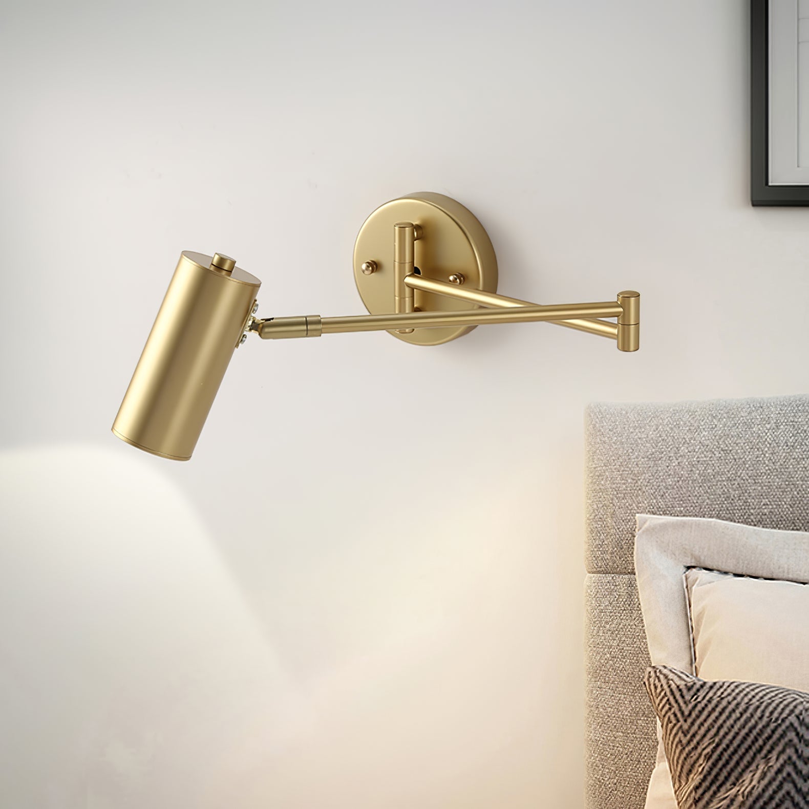 Minimalistisk LED-vävägglampa med justerbar arm bild 11