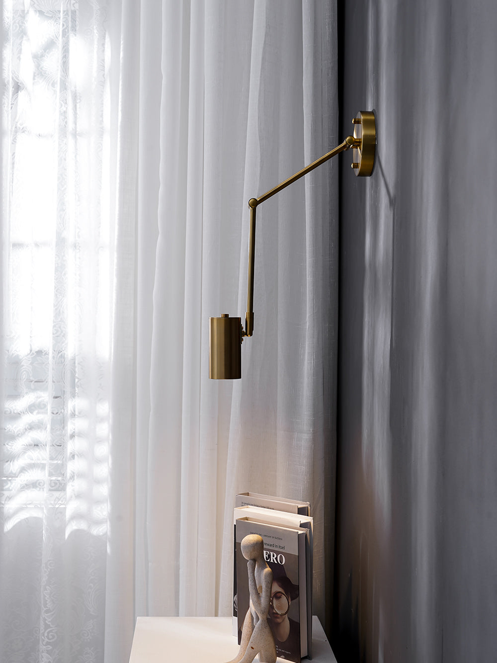 Minimalistisk LED-vävägglampa med justerbar arm bild 6