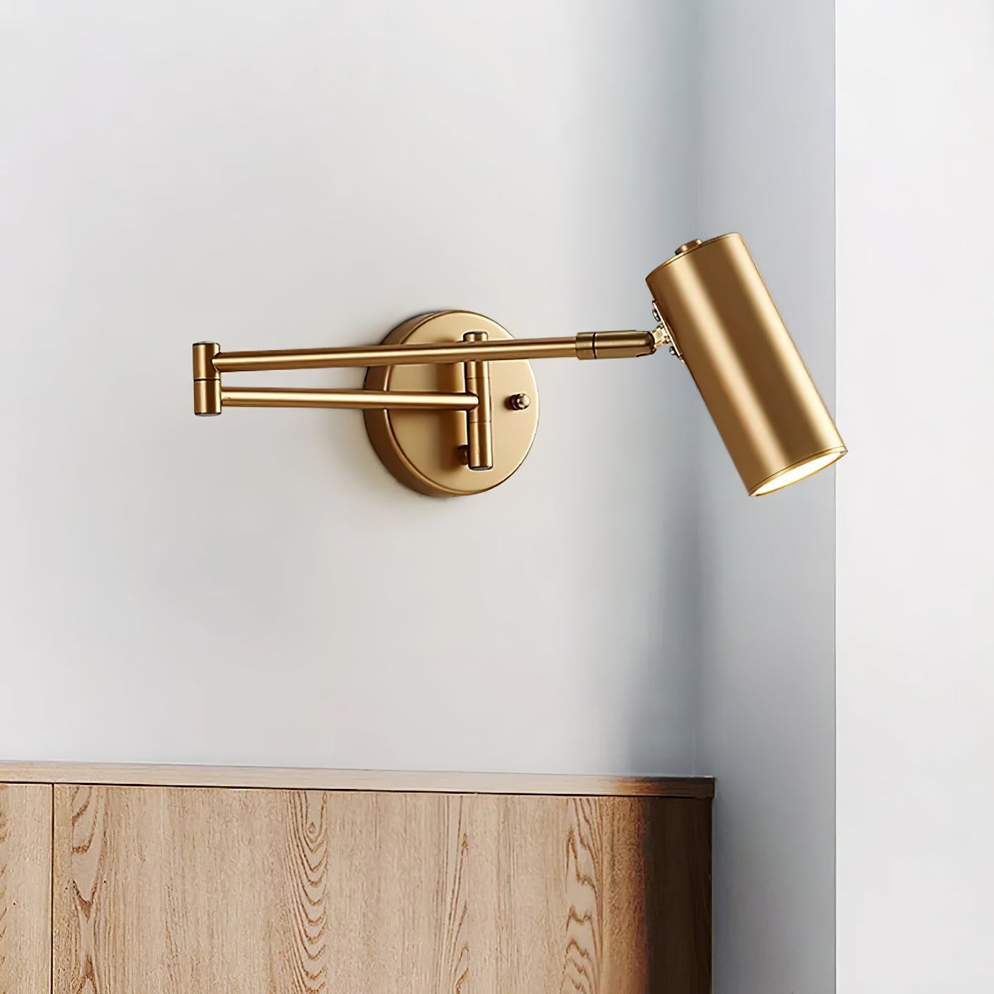 Minimalistisk LED-vävägglampa med justerbar arm bild 10