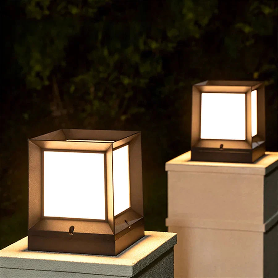 Modern utomhus Pillar Gate lampa bild 5