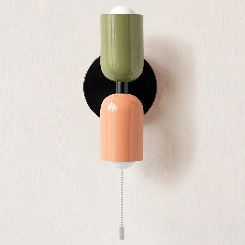 Modern nordisk dubbel vävägglampa bild 21