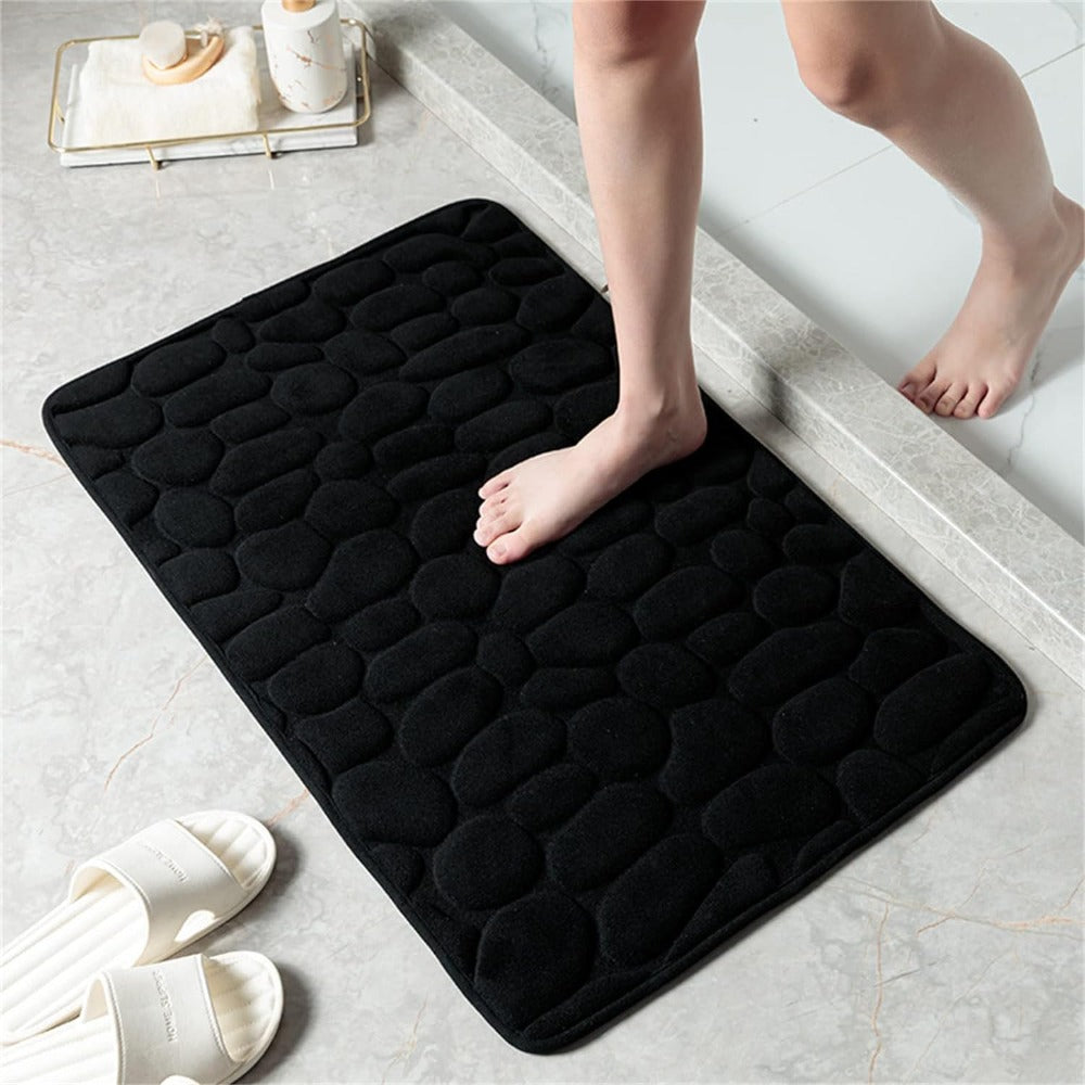 Icke halk snabb absorberande Pebble Stone badrumsmatta bild 3