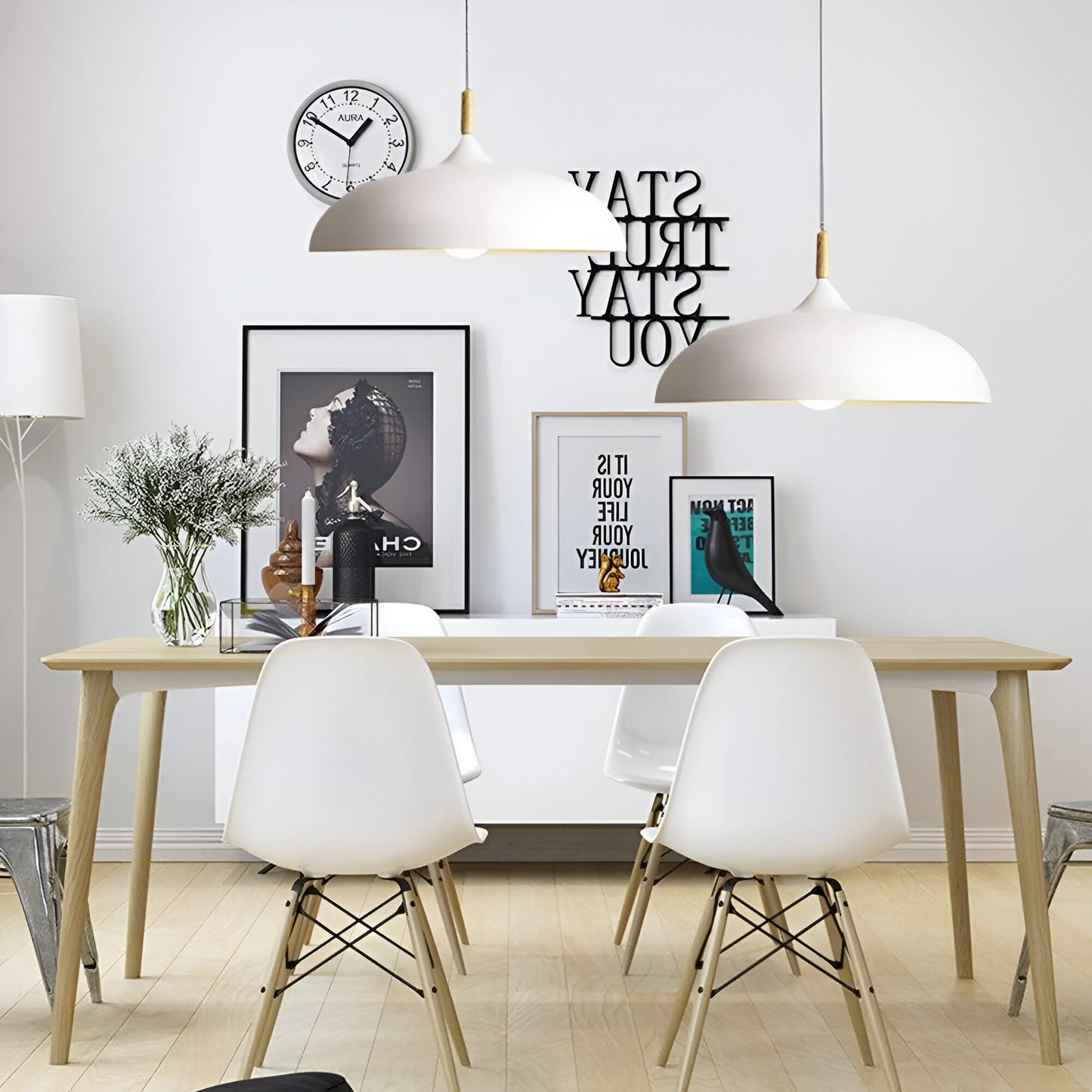 Skandinavisk modern LED pendellampa bild 11