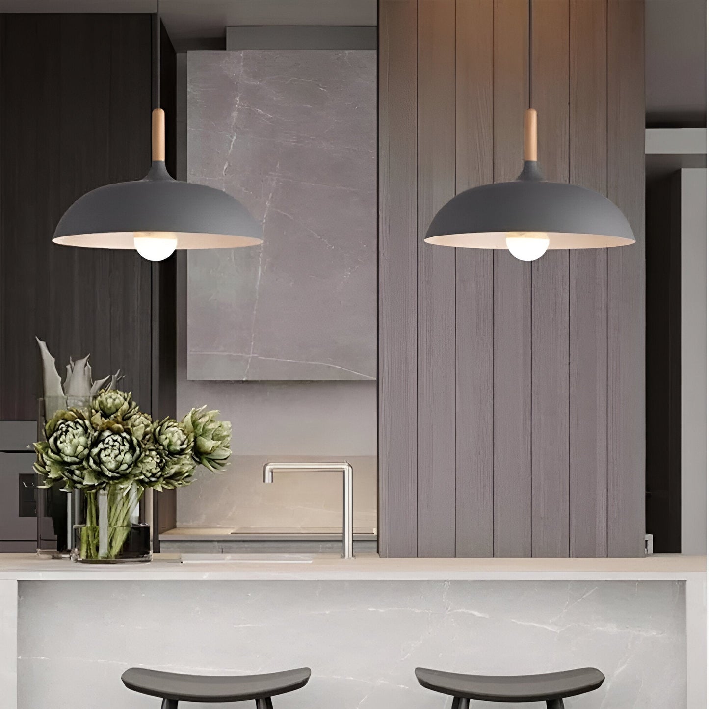 Skandinavisk modern LED pendellampa bild 14