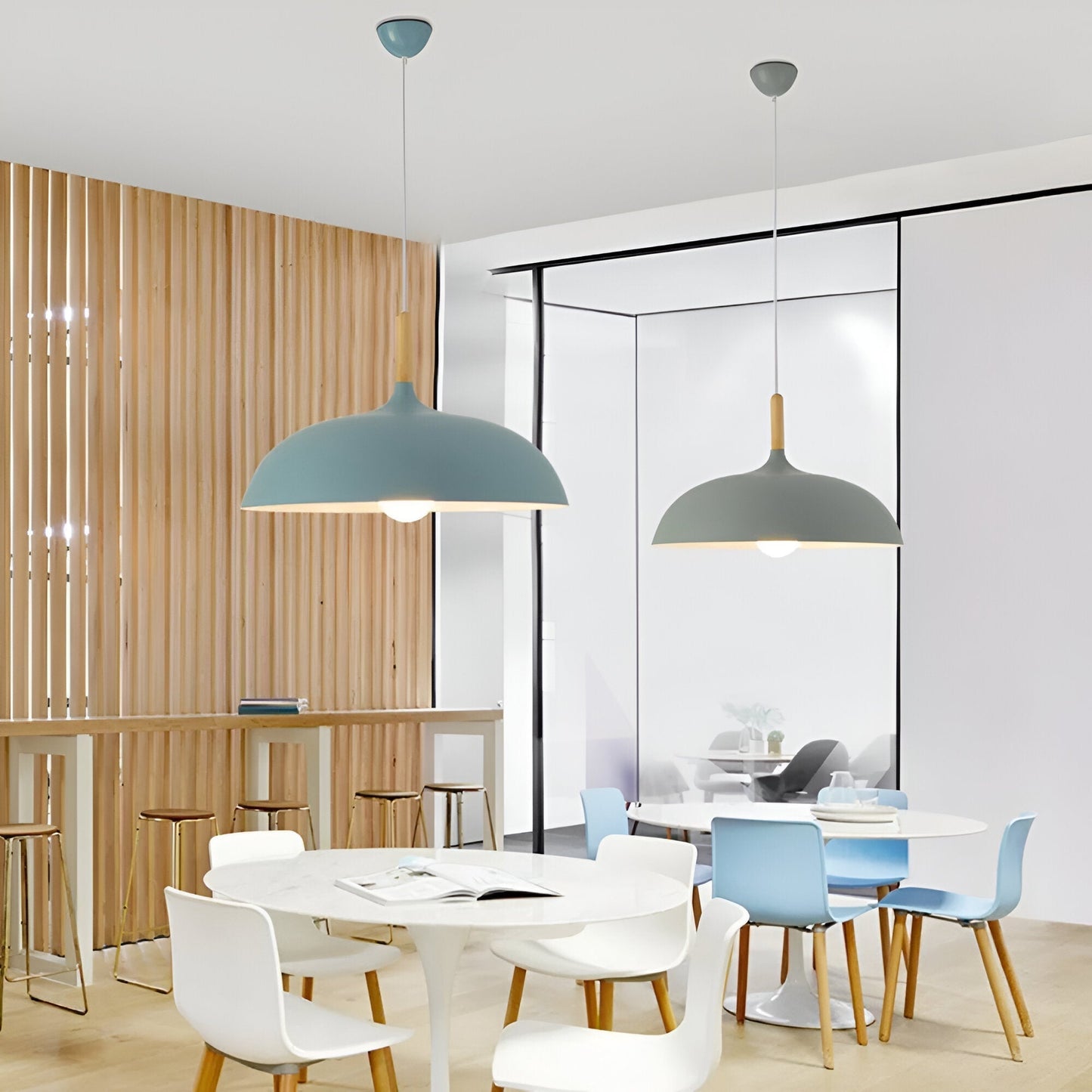 Skandinavisk modern LED pendellampa bild 15