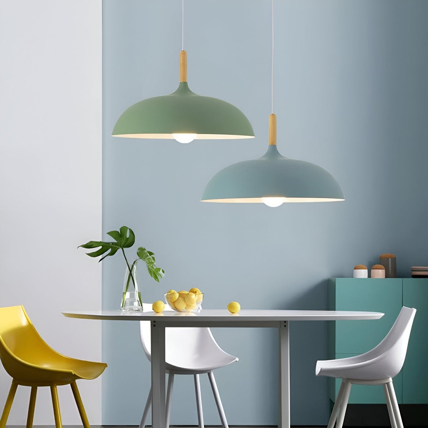 Skandinavisk modern LED pendellampa bild 20