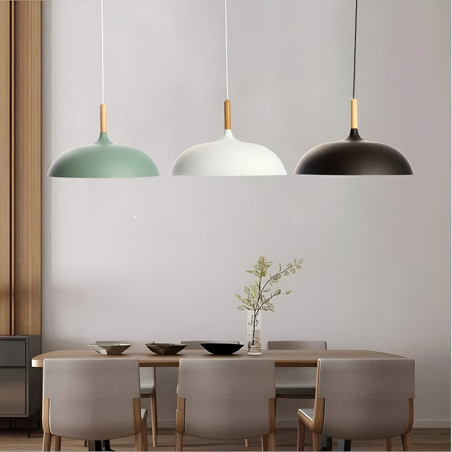 Skandinavisk modern LED pendellampa bild 24