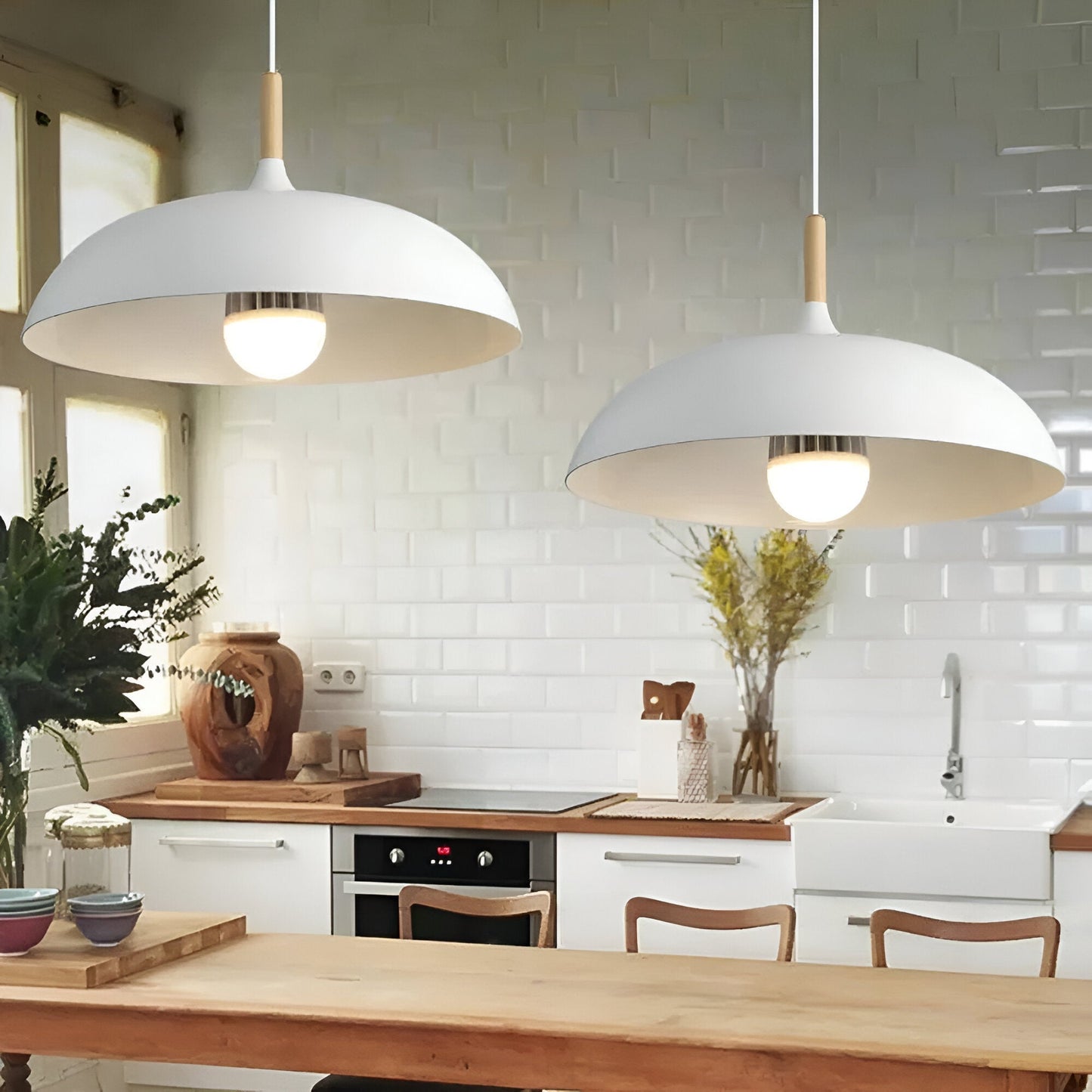 Skandinavisk modern LED pendellampa bild 25