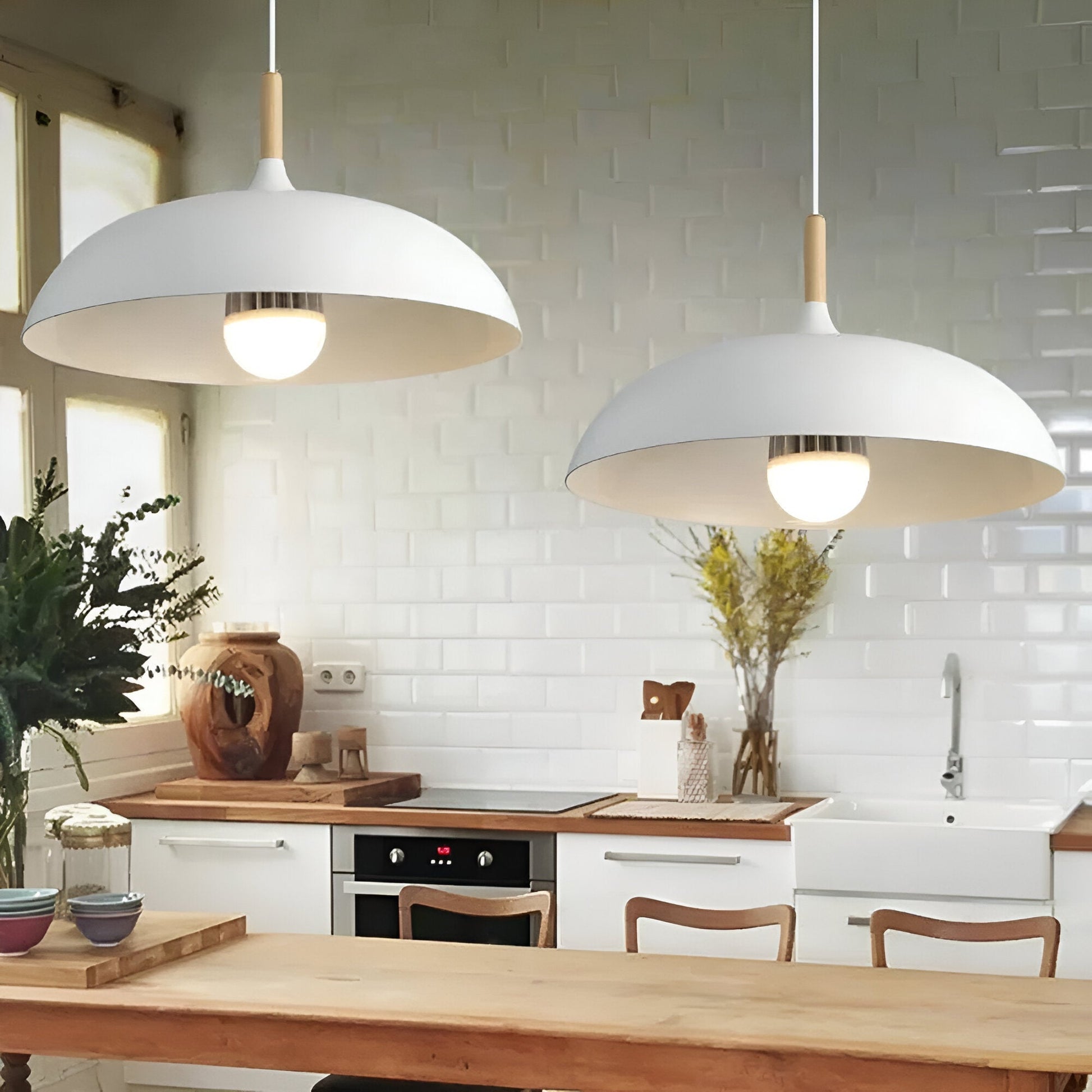 Skandinavisk modern LED pendellampa bild 25