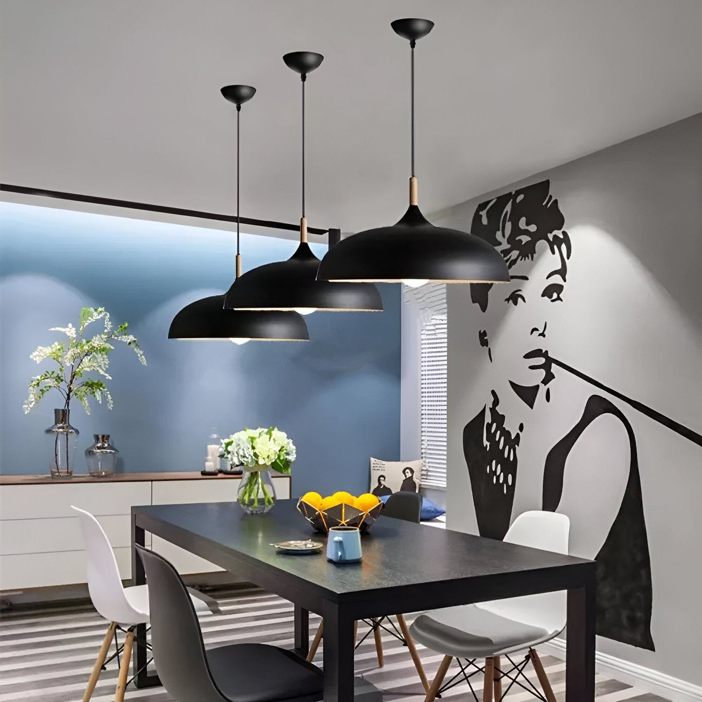 Skandinavisk modern LED pendellampa bild 9