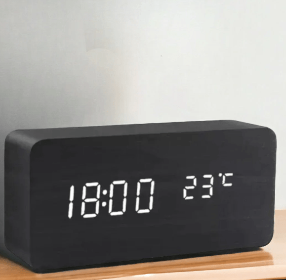 Triangulär bord klocka med LED Display bild 6