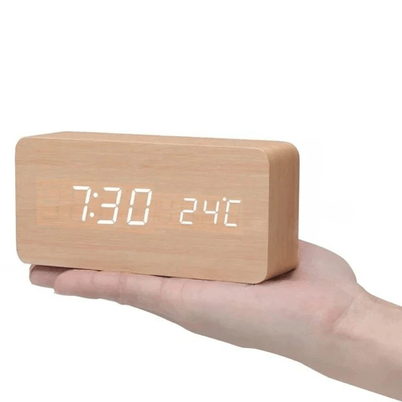Triangulär bord klocka med LED Display bild 7
