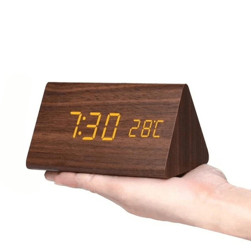 Triangulär bord klocka med LED Display bild 12