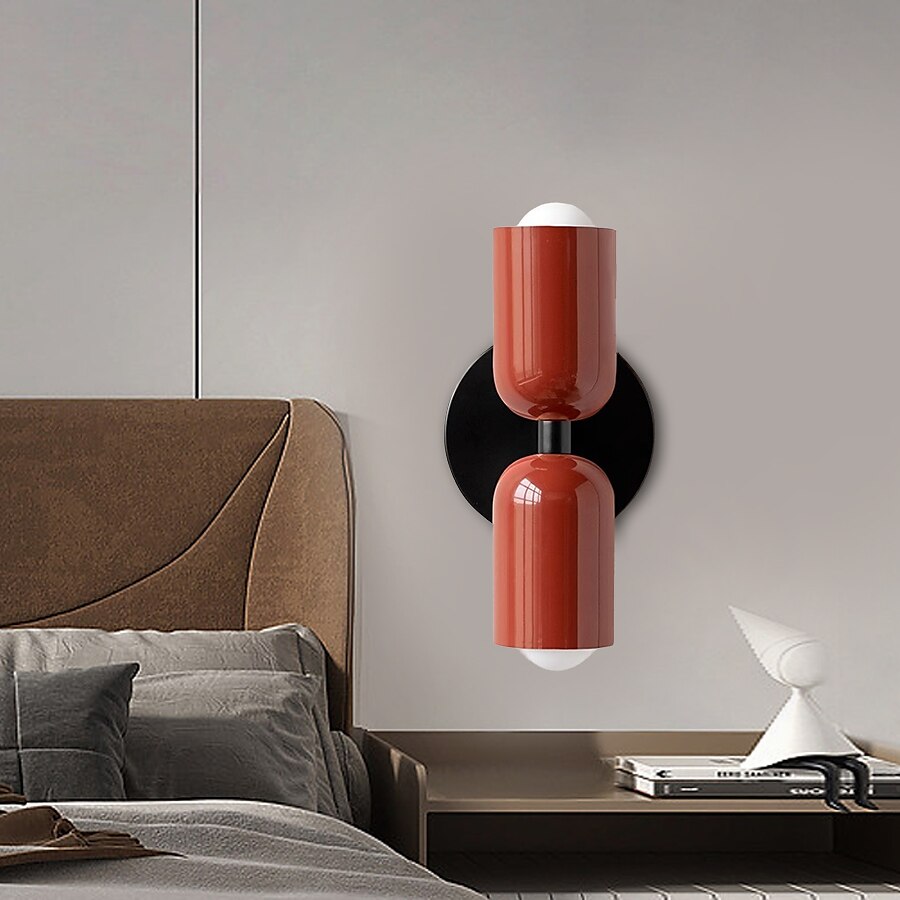Skandinavisk stil dubbel vävägglampa bild 6