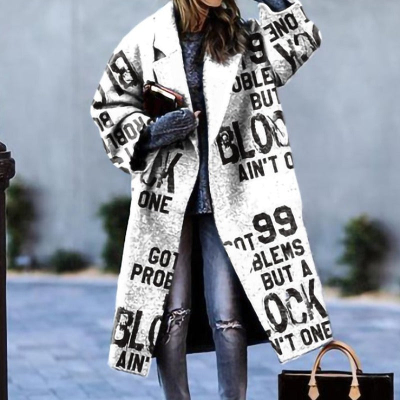Dam lång trenchcoat bild 7