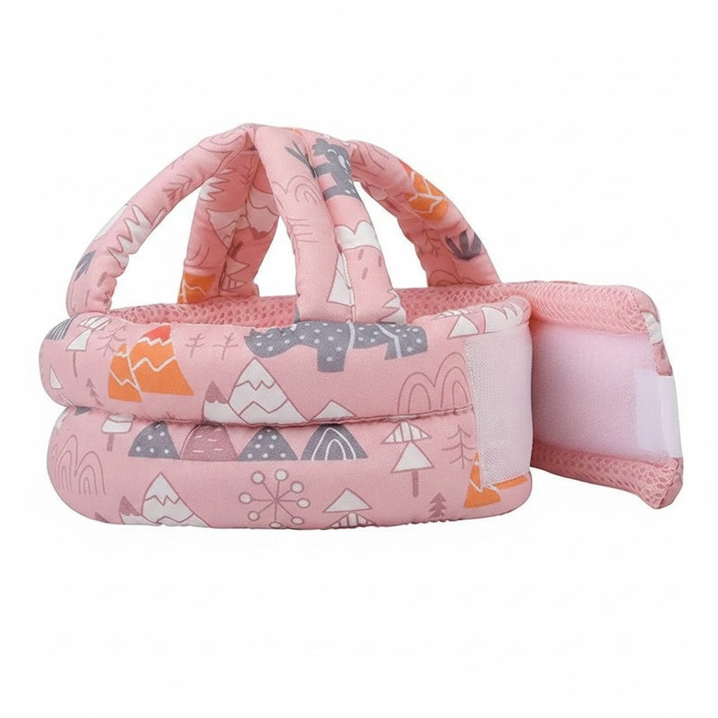 Mjuk skyddskudde Rosa Skog för baby på vit bakgrund