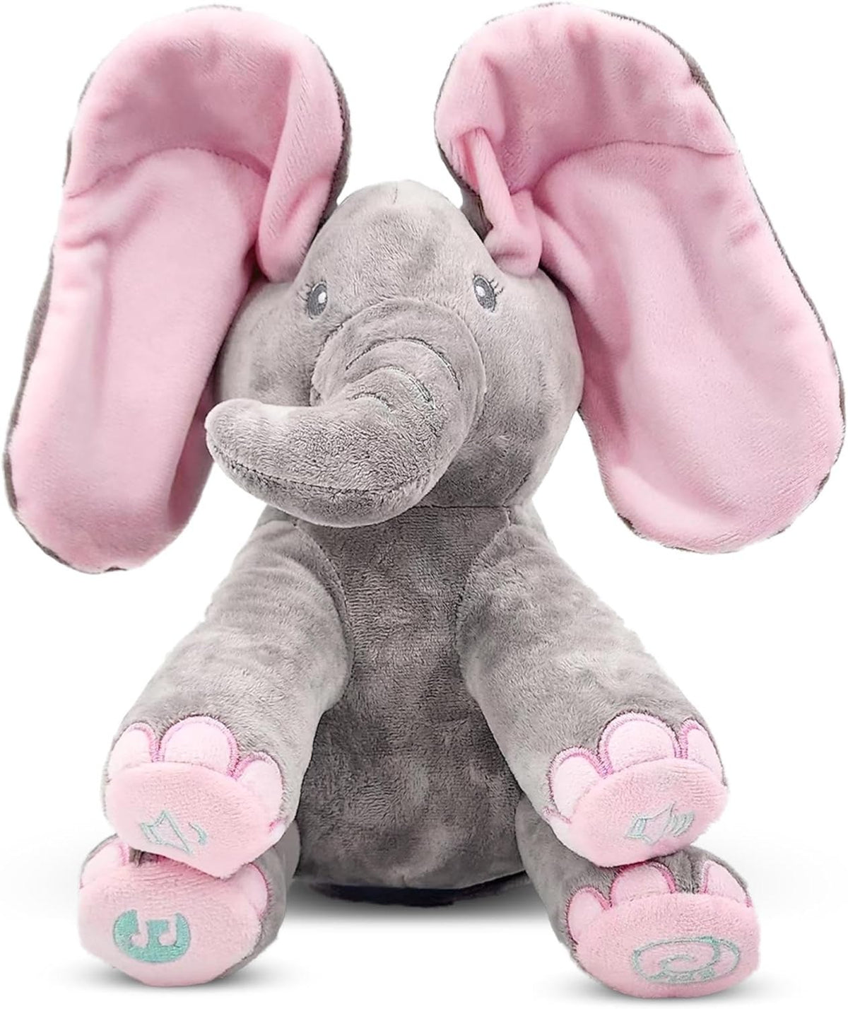 Sjungande elefant i rosa – interaktiv peek-a-boo babyleksak
