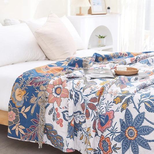 Rustik stilren boho-pläd med mönster bild 1