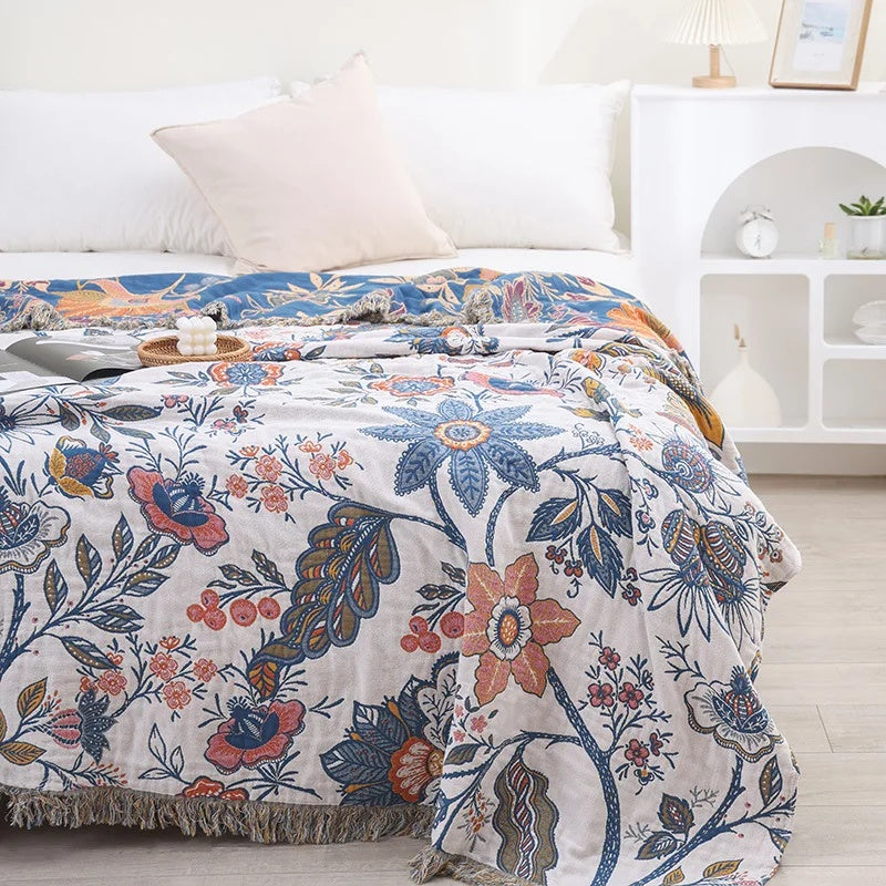 Rustik stilren boho-pläd med mönster bild 8