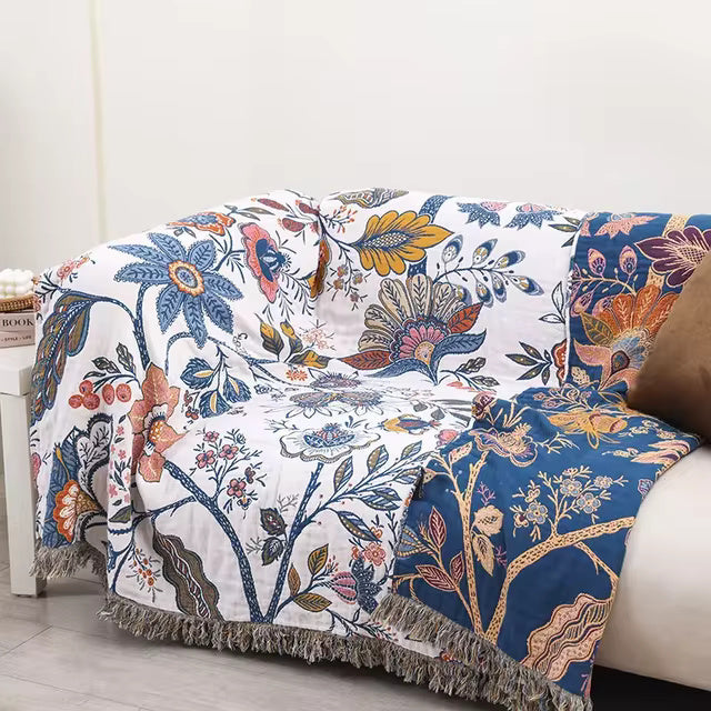 Rustik stilren boho-pläd med mönster bild 3