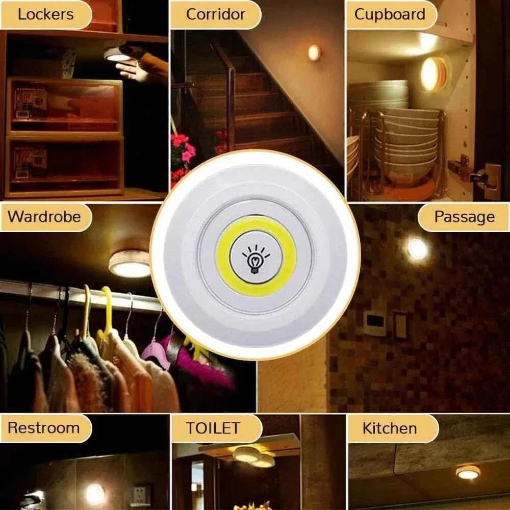 LED-nattlampor används i garderob, hall och kök