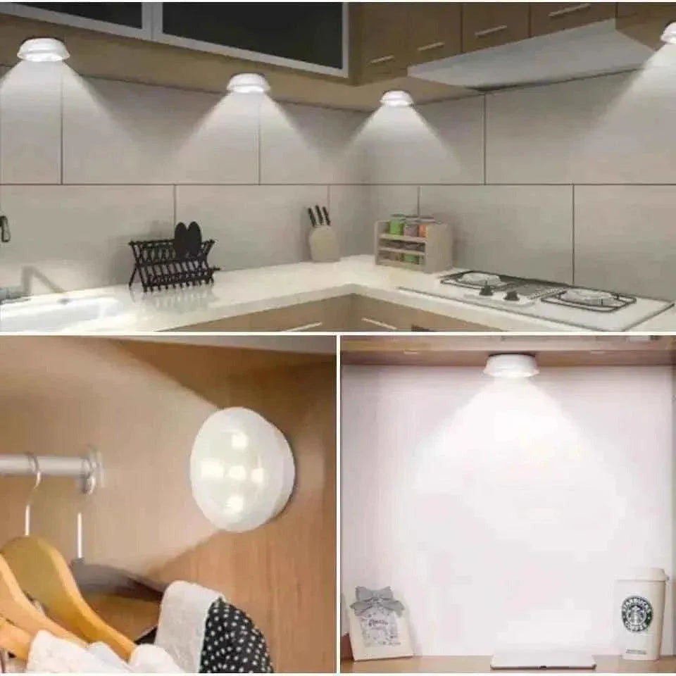 Trådlösa LED-lampor i kök, garderob och skrivbord