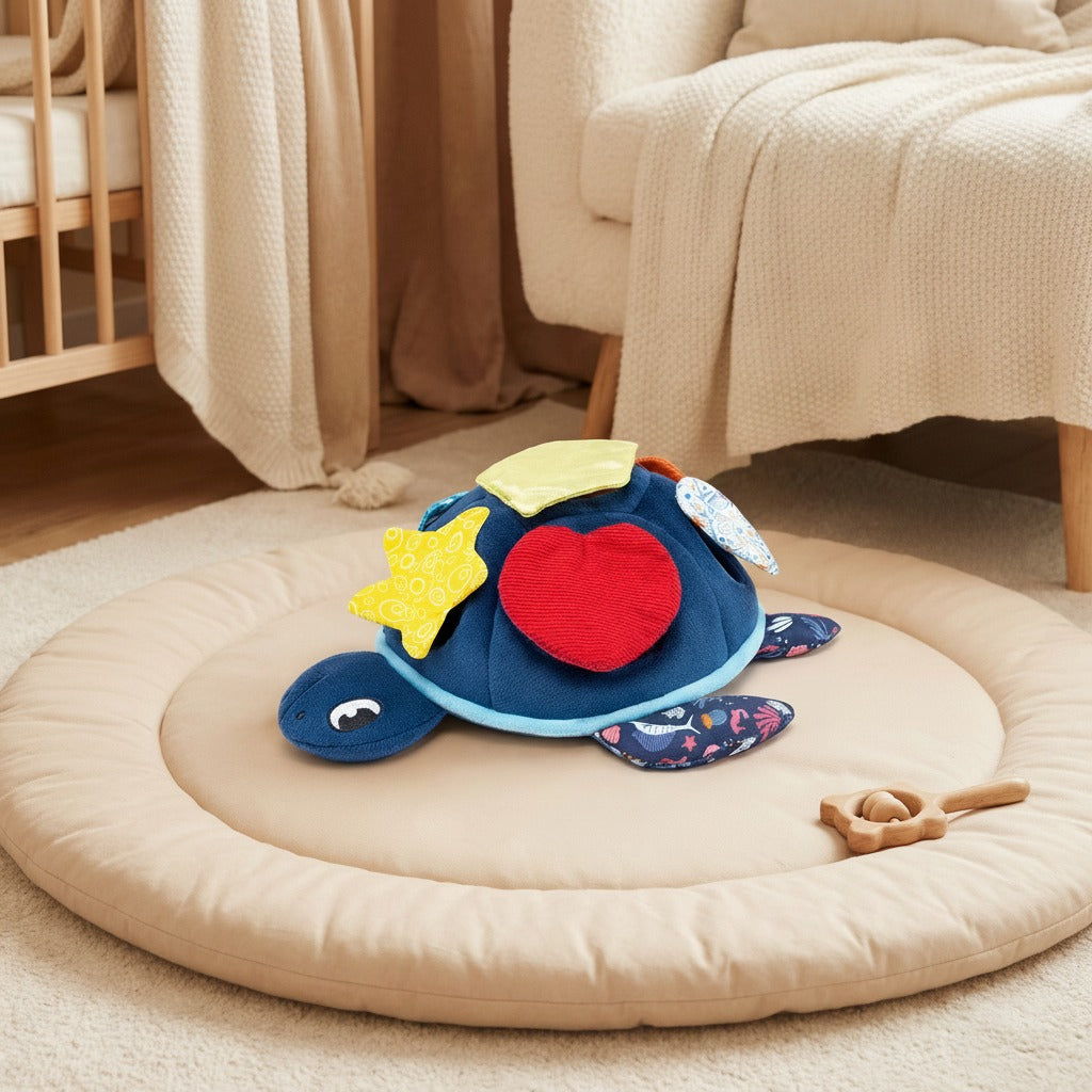 Montessori sköldpaddans aktivitetsleksak i barnrum