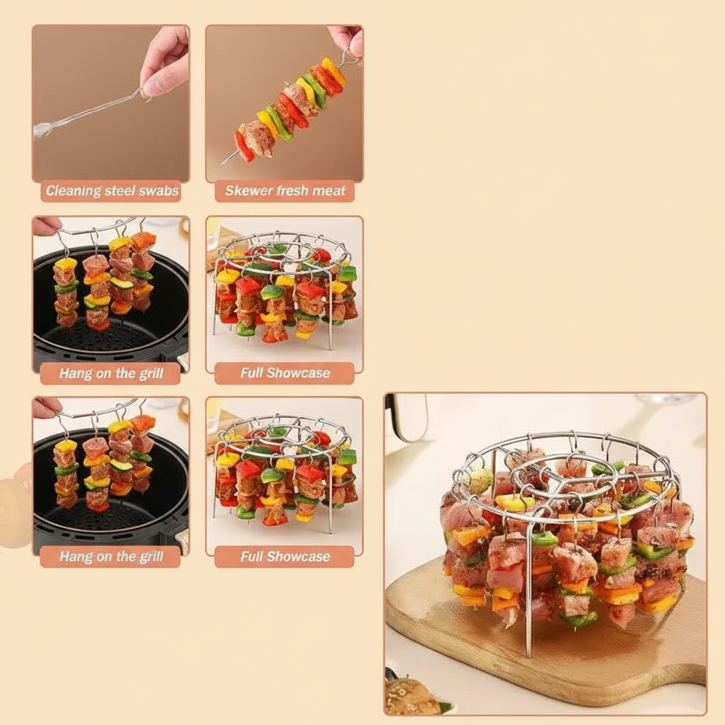 Air Fryer Skewer Rack 6