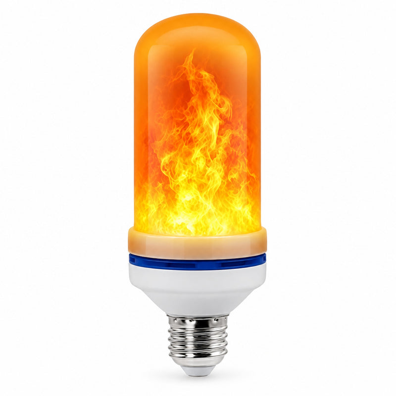 LED-lampa med Flameffekt E27 – Realistisk Flamma i 3 Färger