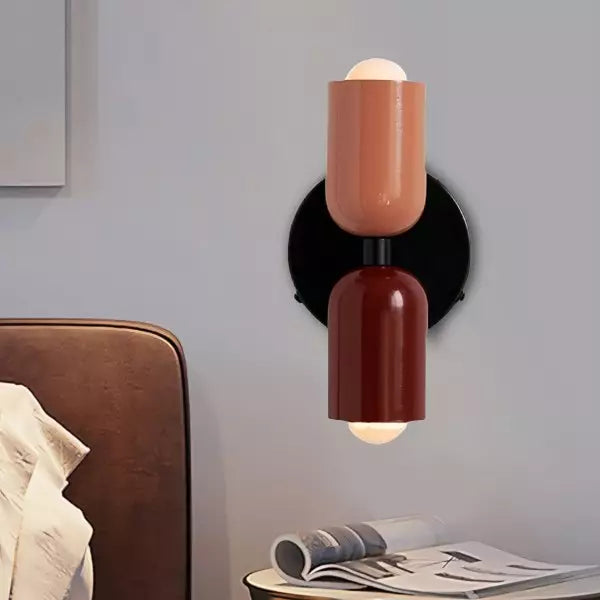 Modern nordisk dubbel vävägglampa bild 20