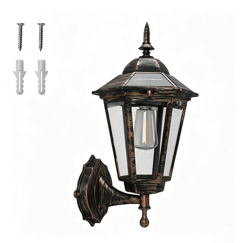Solcellsdriven vägglampa Brons Klassisk modell, studio